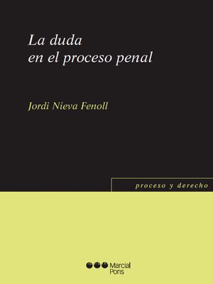 cover image of La duda en el proceso penal